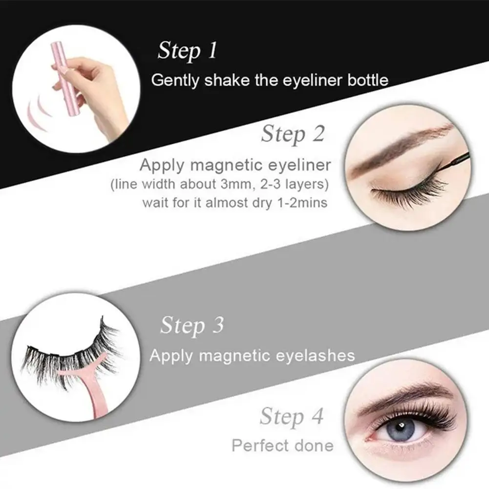 Magnetische Wimpern 3d magnetische Wimpern natürliche falsche Wimpern magnetische Wimpern handgemachte langlebige Wimpern verlängerung Make-up-Werkzeuge