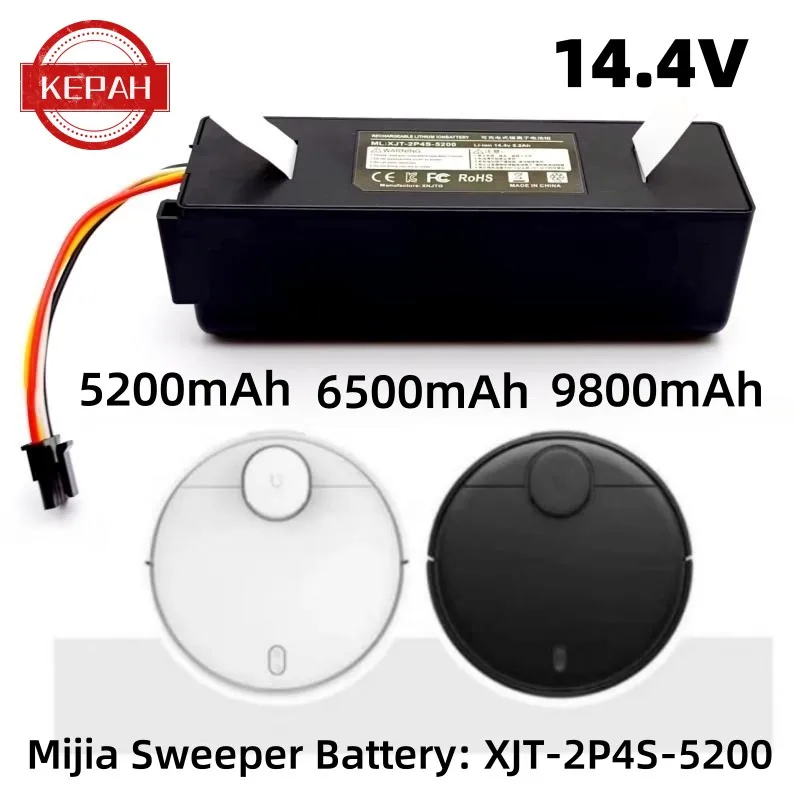 14.4V 5.2Ah 6.5Ah 9.8Ah mijia Robotic Vacuum Cleaner Replacement Battery For mijia Roborock S55 S60 S65 S50 S51 S5 MAX S6 Parts