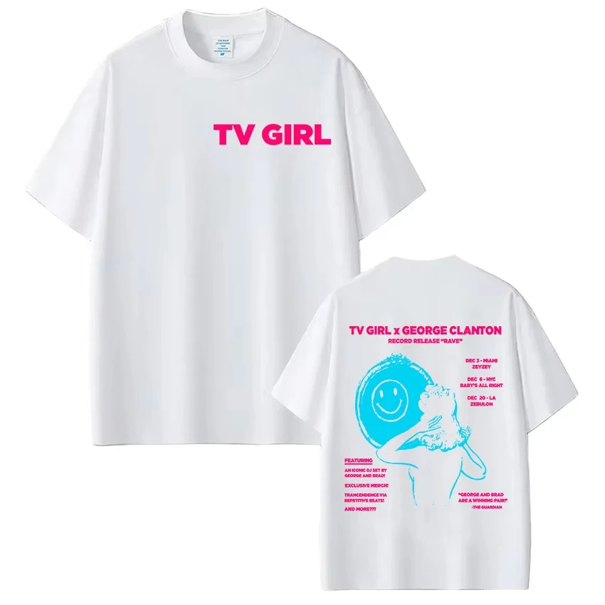 French Singer Tv Girl Series Tour 2026 Album T-Shirt Men Women Summer O-Neck T Shirt Fashion High Quality  Tees Streetwear