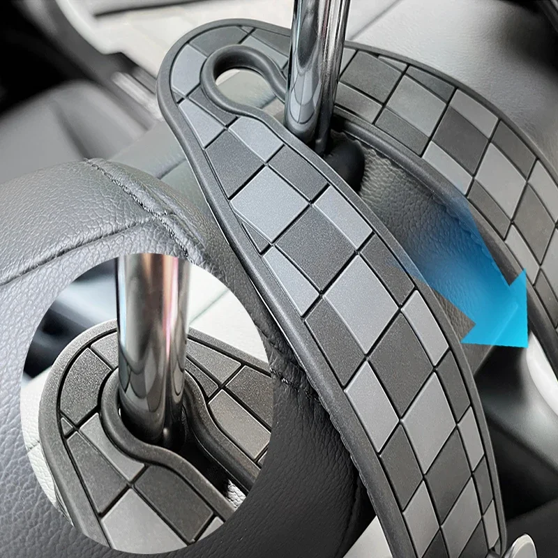 

1PC Double Head Car Seat Headrest Hooks Hidden Universal Car Suspension Hooks Interior Seat Backrest Storage Hooks Accessories