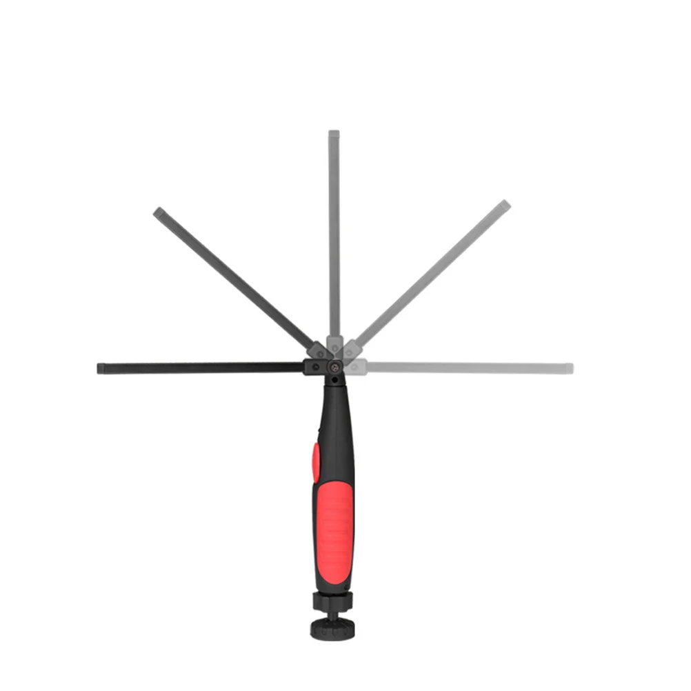 Compact Cob LED Rechargeable Work Light Magnetic Base 180 360 Degree Rotatable Flashlight for Emergency Repairs Red