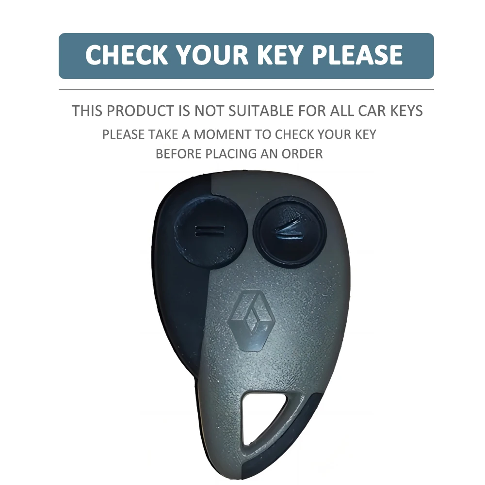 2 Buttons Silicone Car Key Case Keychain Protector Set for Renault Truck Rubber Remote Cover Fob Holder Shell Accessories