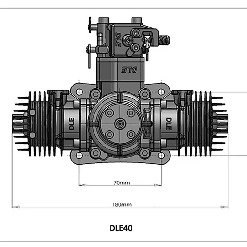 DLE40 DLE 40 CC GAS Engine Original Metal For Radio Control RC Airplane Model,DLE-40,40