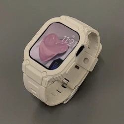 Band Case Compatible with Apple Watch Band 44mm40mm45mm41mm49mm, Sport Men Women Rugged Military Protective Cover Bumper Strap