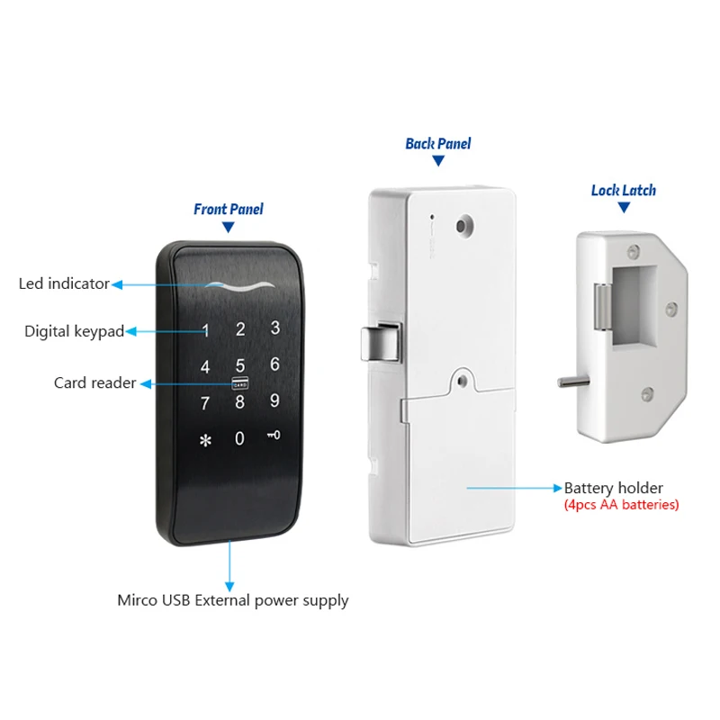 Bluetooth Wireless Digital Locker Lock Supprt TTlock/ TTrenting/ TThotel Management System