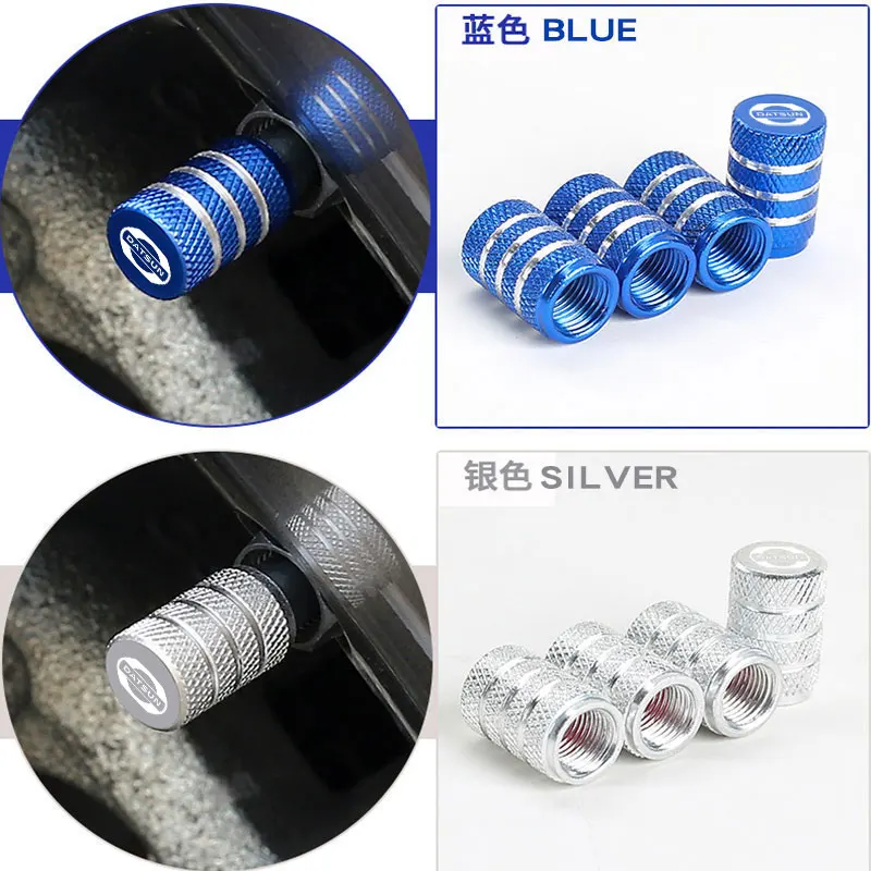 Tire Stem Valve Caps Car Dustproof Caps for Nissan datsun cross z pickup 1200 12oy 620 280z GO I GO+ Mi-DO Redi-GO Accessories