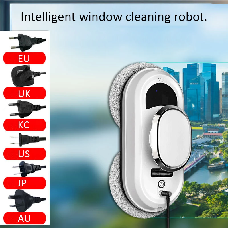 منظف نوافذ روبوت مكنسة كهربائية يتم التحكم فيها عن بعد، منظف زجاج الماء ذاتي التنظيف للسيارة المنزلية الخارجية والمنزل والاستخدام الخارجي