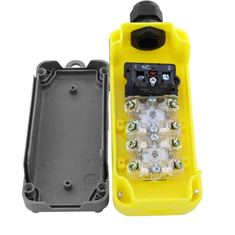 Electric Crane Remote Control Push Button Emergency Stop Switch Rainproof UP Down Hoist Switch Wear-