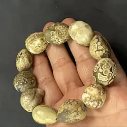 1pcs/lot Natural Gobi Agate Rough Stone Beads Bracelet Eye pattern Strong energy Strange stones Lucky Health Stone Unisex gift