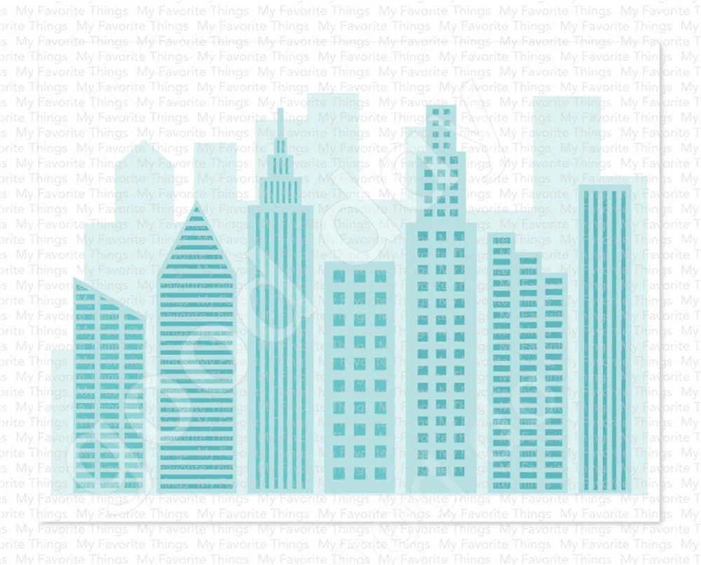 City Skyline Metal Cutting Stencils for DIY Embossing Scrapbooking Handmade Greeting Cards Album Decoration