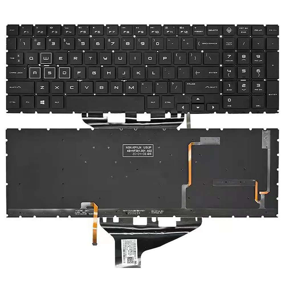 Laptop US Backlit Keyboard For HP OMEN 15-DC 15-DC000 DC0003la DC005TX DC0004TX 15-DH TPN-Q211 15-DC0020NR 9Z.NFBQ.101 NSK-XP1BQ