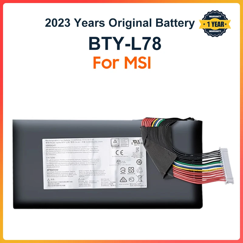 BTY-L78 Laptop Battery For MSI GT62 GT62VR GT80 GT80S GT73 GT73VR GT83 GT83VR GT75 GT75VR MS-1812 MS-1814 5225mAh