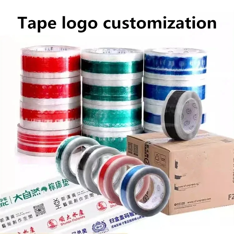 Free Design Custom Logo Printed Bopp Adhesive Sticky Packing Tape For Carton Sealing