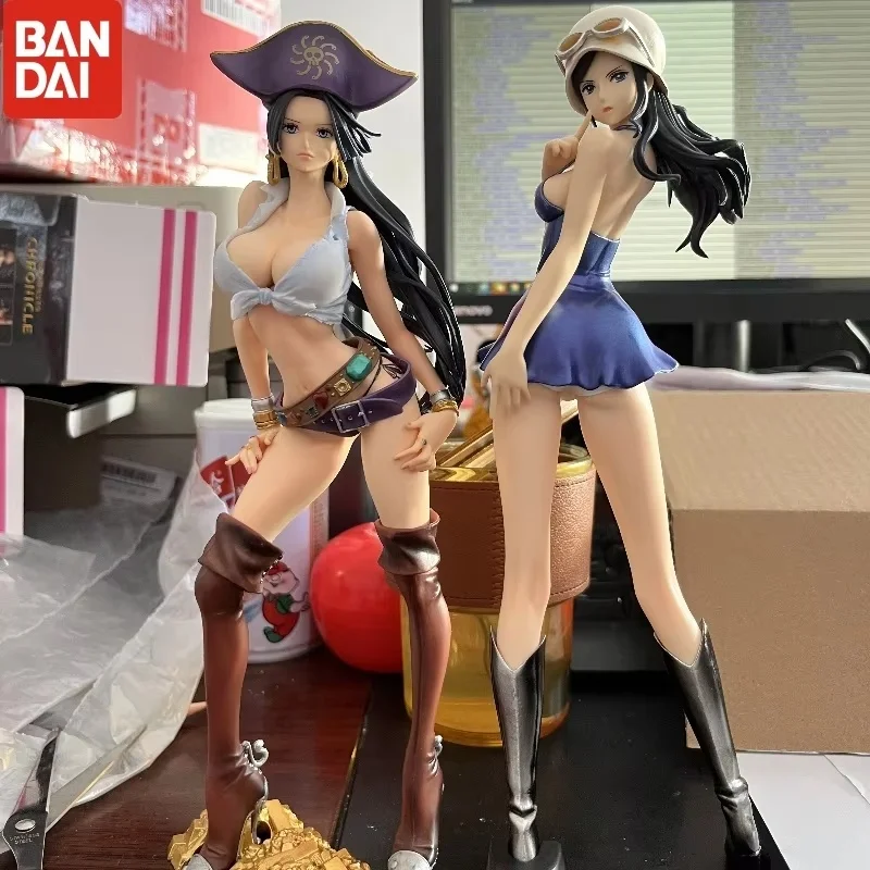 Original Bandai One Piece Action Figure Pvc Collection Pol Hancock Nami Robin Anime Decoration Model  Birthday Christmas Toys