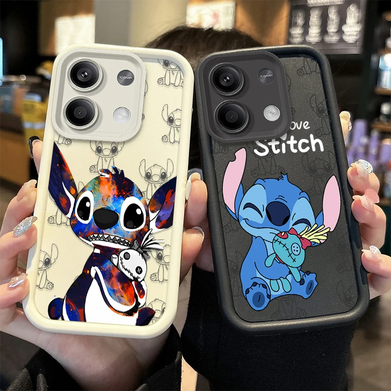 Disney Stitch Silicone Case for Xiaomi Redmi Note 13 12 Pro Plus 4G 5G 13C 12C Turbo 11 11S 10 10S 9 10A 10C 9C A2 A1 Soft Cover