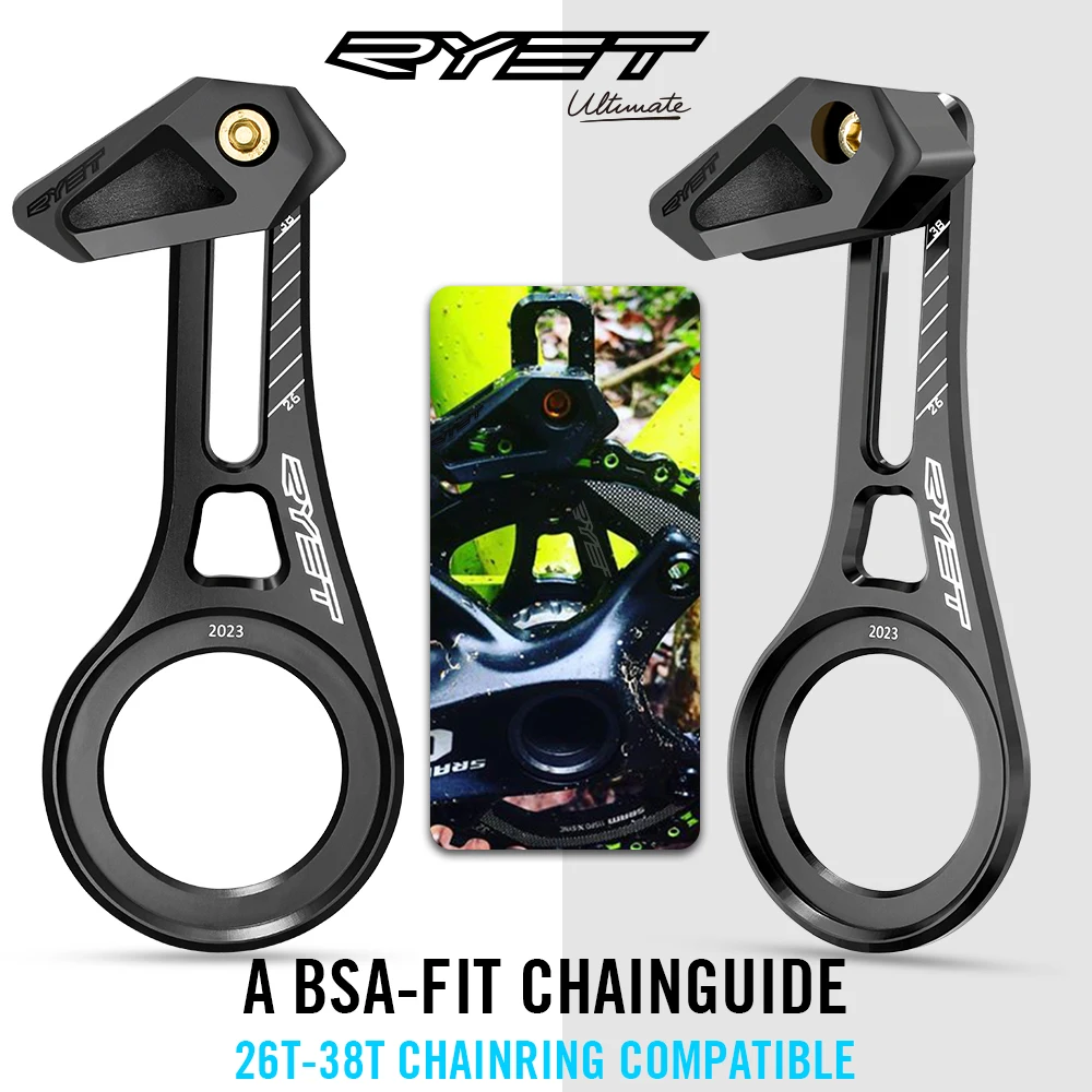 

RYET BSA-FIT MTB Chain Guide 26T-38T BSA Bottom Bracket Mount CNC Chainring Protector for Mountain Biking Shimano SRAM