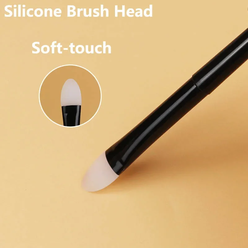 1/5Pcs Silicone Eyeshadow Brushes Soft Lip Balm Eyeliner Applicator Concealer Eyebrow Brushes Portable Facial Makeup Beauty Tool