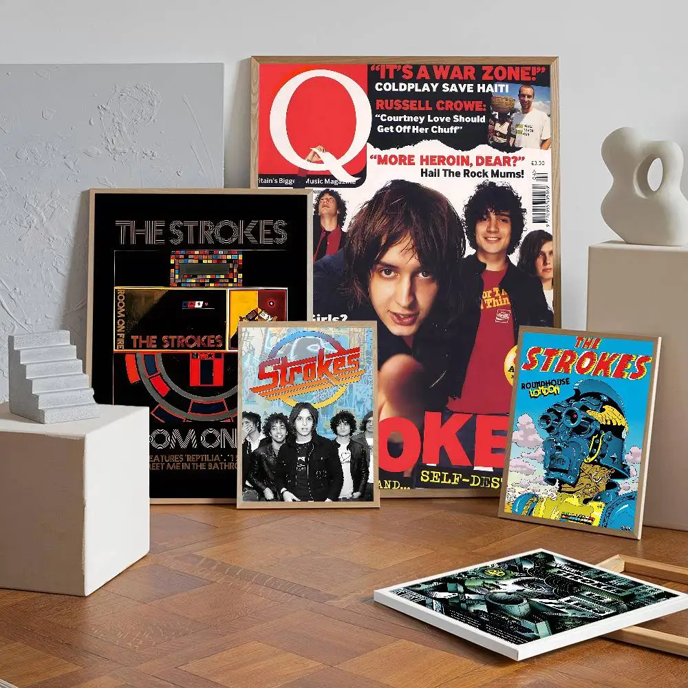 Band The Strokes Good Quality Prints And Posters Waterproof Paper Sticker Coffee House Bar Posters Wall Stickers