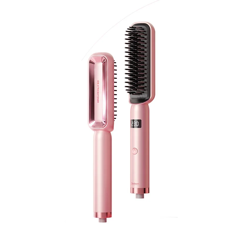 2026 Hot Sale Electric One Step Hair Heating Comb Hair Straightening Brush for Homeuse Salon