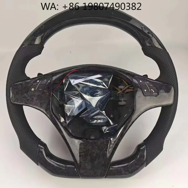 

4-Spoke Carbon Leather Steering Wheel Custom Sport Universal Auto Interior Modified Accessory