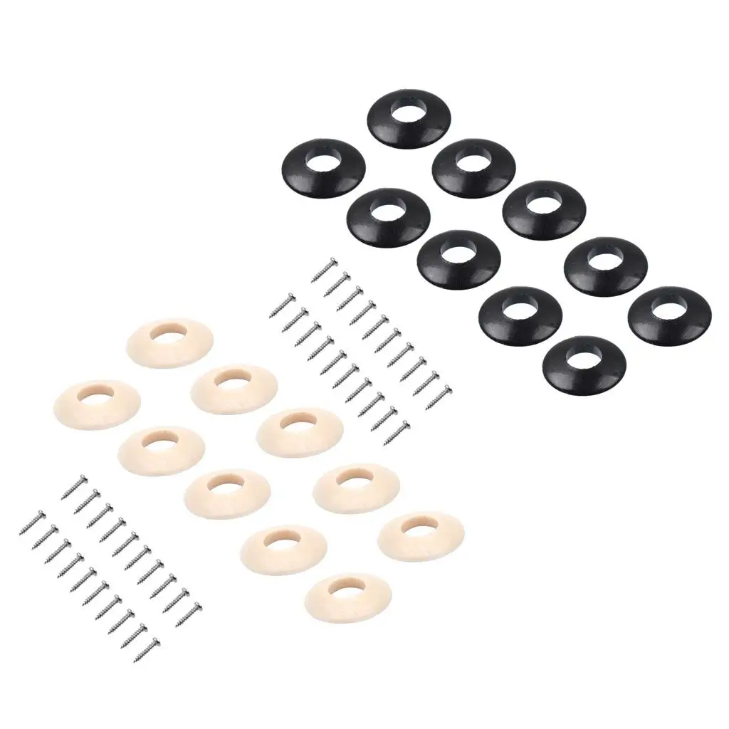 Plastic Washers for Guitar Tuning Pegs Machine Head Buttons Ferrules Set for Electric Acoustic Guitar Kit