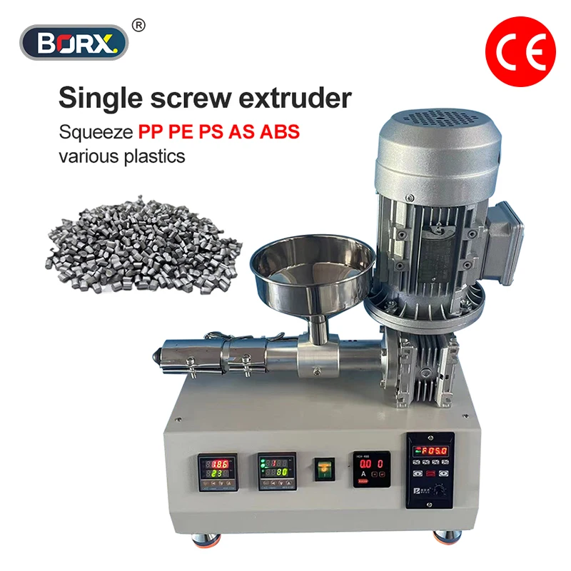 Manufacturing Mini Plastic Lab Tiny Single Solo Screw Extruding Machine Plastic PP PE PS AS ABS Laboratory Extruder SJ25