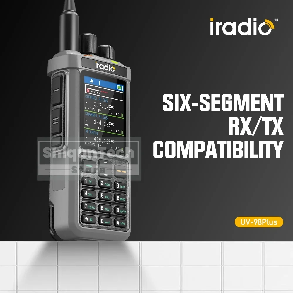 Iradio UV-98 PLUS GPS Air Band 10W جهاز اتصال لاسلكي عبر النطاق مكرر HF AM FM USB LSB CW CB SW MW LW SSB DTMF على الموجات القصيرة HamRadio
