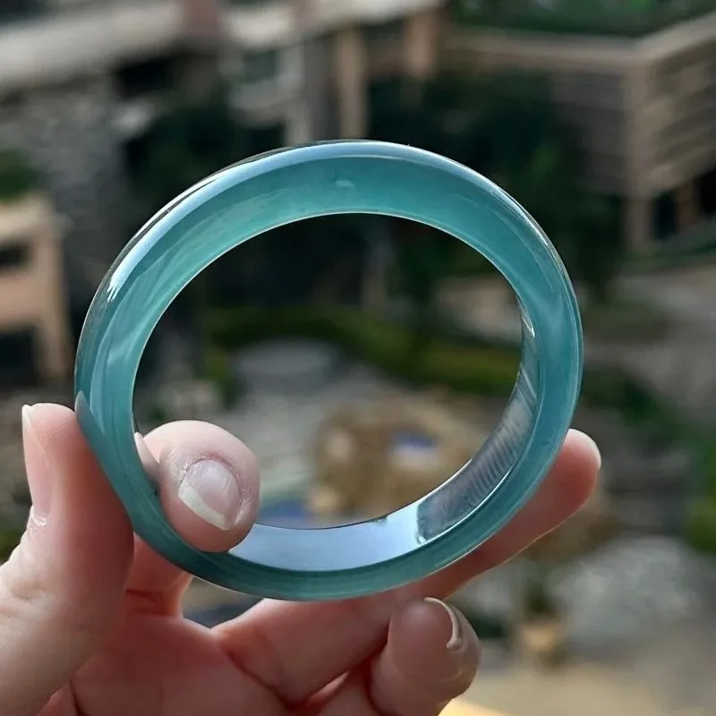 

New Natural High-ice Blue Bracelet, Suitable for Daily Wear