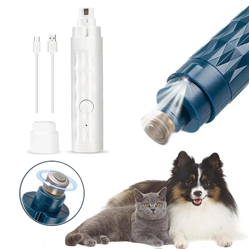 

USB Charging Electric Dog Nail Clippers for Small Large Dogs Cat Quiet Paws Nail Cutter Pet Grooming Trimmer Dogs Accessories