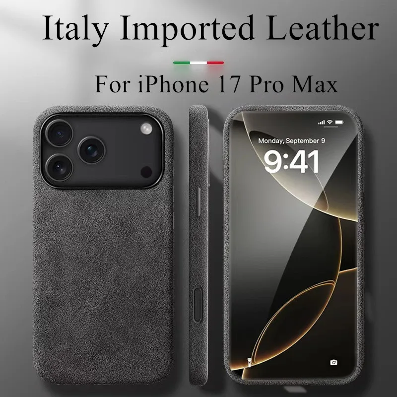 

Импортированный из Италии кожаный магнитный чехол для зарядки для iPhone 17 Pro Max 17, роскошный домашний суперкар, замшевая противоударная задняя крышка
