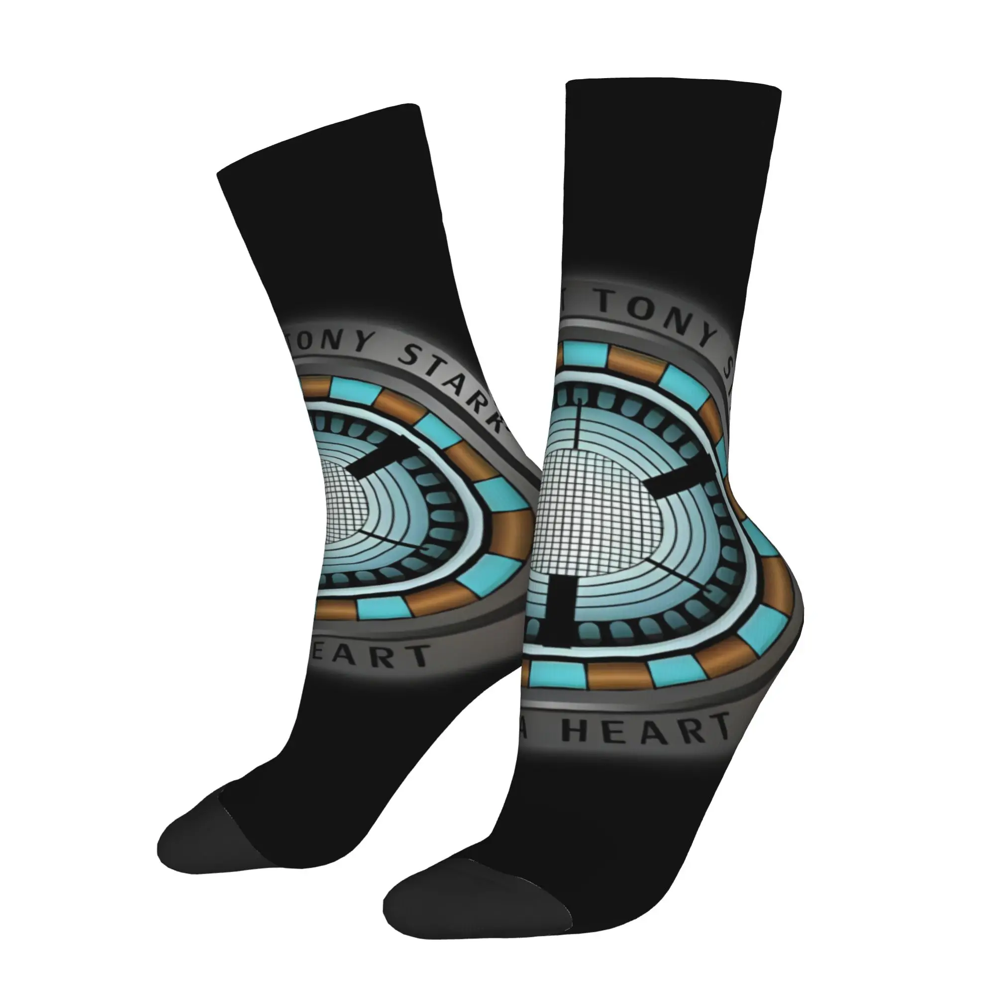 

1 Pair Funny Crazy Sock for Men Stark Mark Hip Hop Vintage Iron Man Pattern Printed Sock Novelty