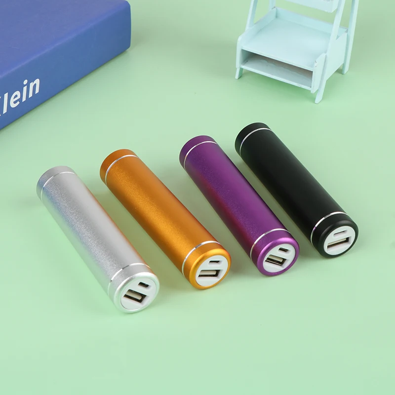 1Pc Aluminum Alloy Cylinder Free Welding Power Bank Set Mini Power Bank Home Distraction Stash Can Safely Hide Container