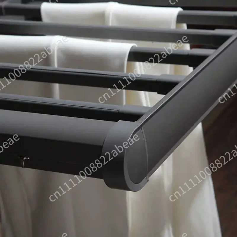 Cloakroom multi-functional pull-up pants rack wardrobe pull basket telescopic push-pull frame with damping storage pants clip