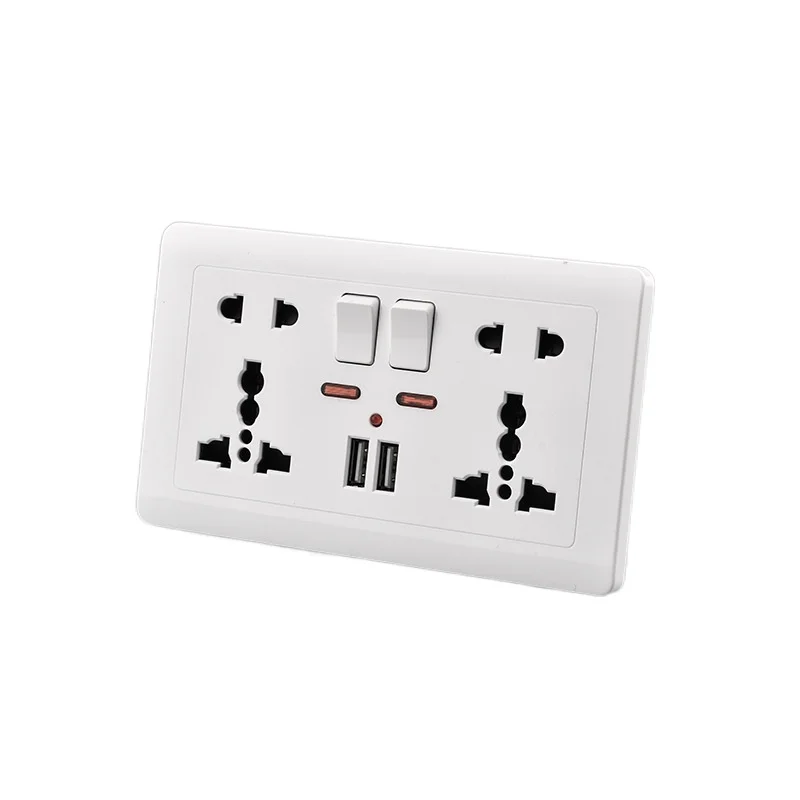 Depoguye UK standard Usb wall socket ,USB plug universal 5 hole outlet, 220v to usb Type-c  phone charging socket 146mm*86mm