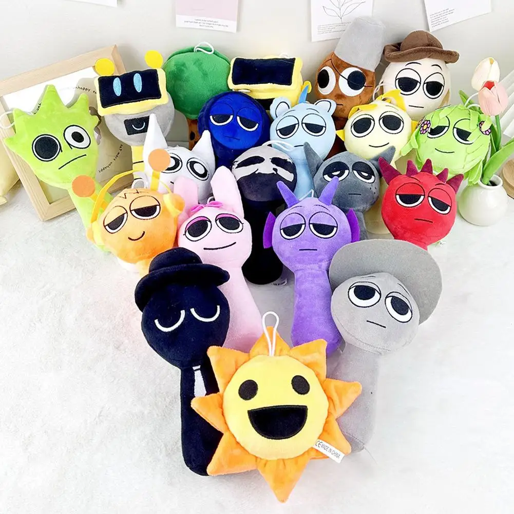 Sprunki Plush Toys Sprunki Incredibox Plushie Sprunki Soft Game Cartoon Pillow Kids Birthday Gifts Stuffed Dolls Christmas Gifts