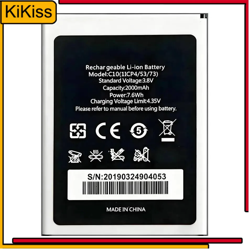 

High Compatibility 2000Mah Mobile Phone Battery For Oukitel C10