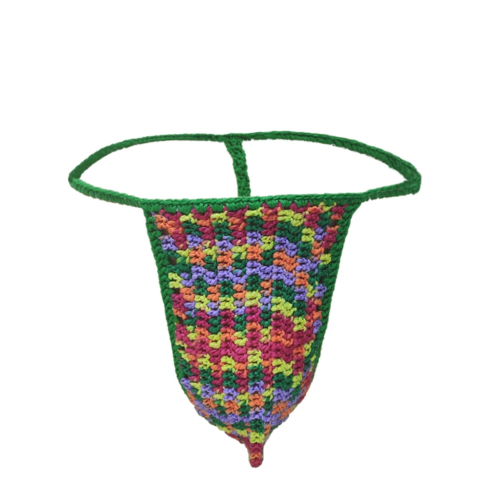 Briefs Thong Stylish Swimwear T-Back Beachwear Bikini Bulge Pouch Comfortable Crocheted Fashion G-String Handmade