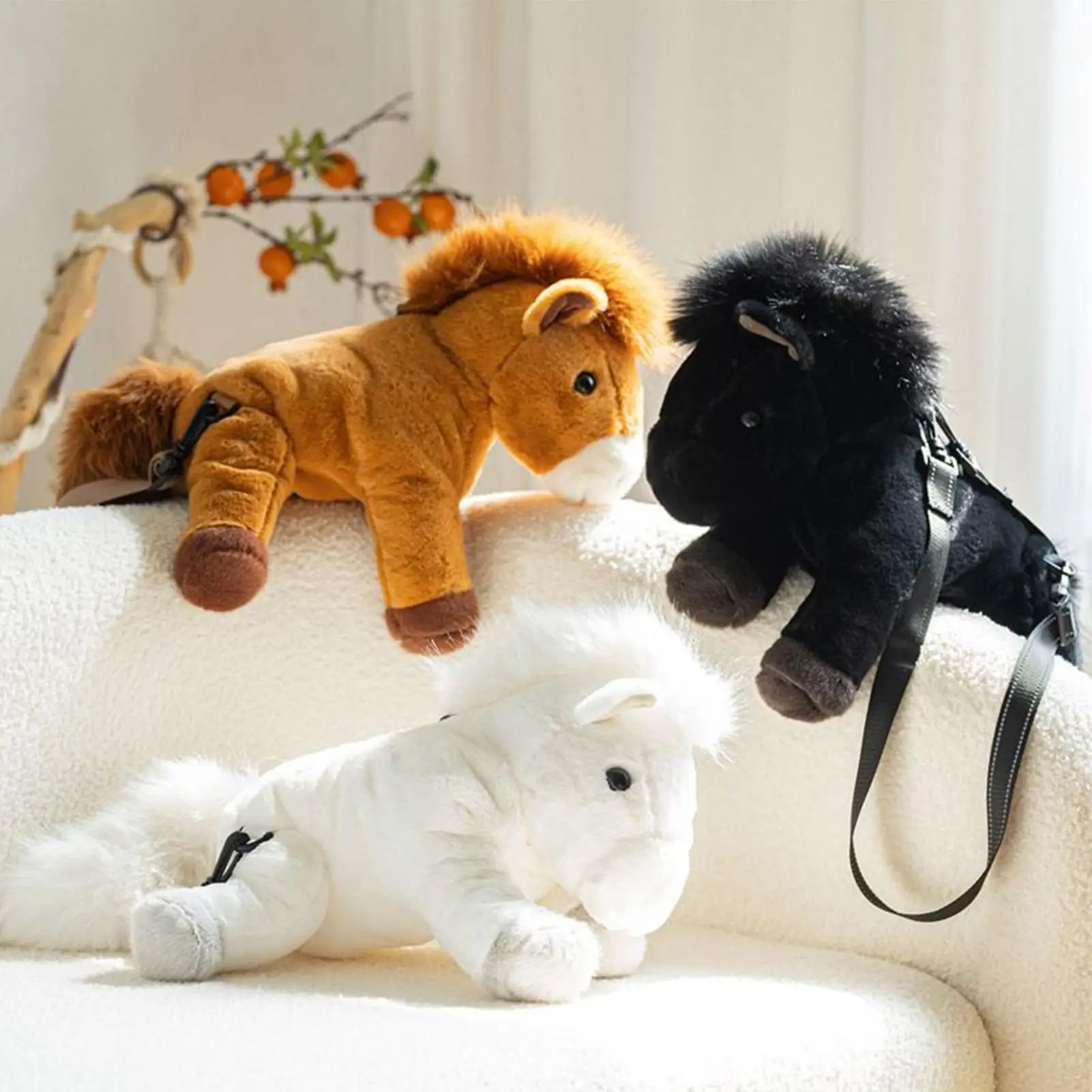 Stofftier-Plüsch-Rucksack, weich, breit, Schultergurte, Kinder-Plüsch-Rucksack für Jungen, Mädchen, Kinder, Sohn, Kinderzimmer, Grundschule