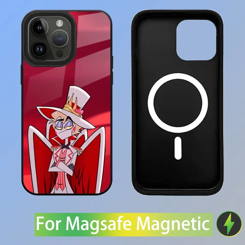 H-Hazbin Cartoon Hotel Phone Case For iPhone 15,14,13,12,11,Plus,Pro,Max Mini Magsafe Magnetic Wireless Charging