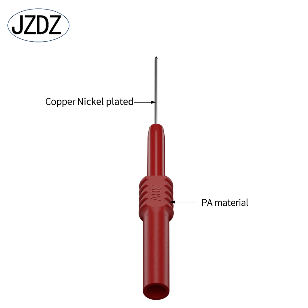 Imagem -03 - Jzdz-pontas de Teste Flexíveis Pontas de Sonda de Teste Conector Elétrico Plugue Banana Fêmea Agulha Multimétrica mm mm Peças