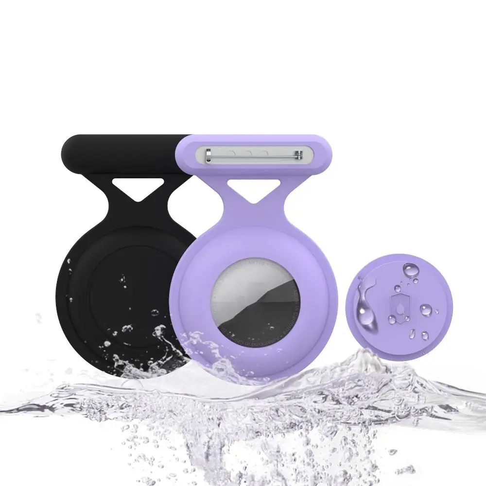 Silicone Tracker Case Anti-scratch Waterproof Tracker Accessories Sleeve Keychain Brooch Pin Holder Case for AirTag Kids