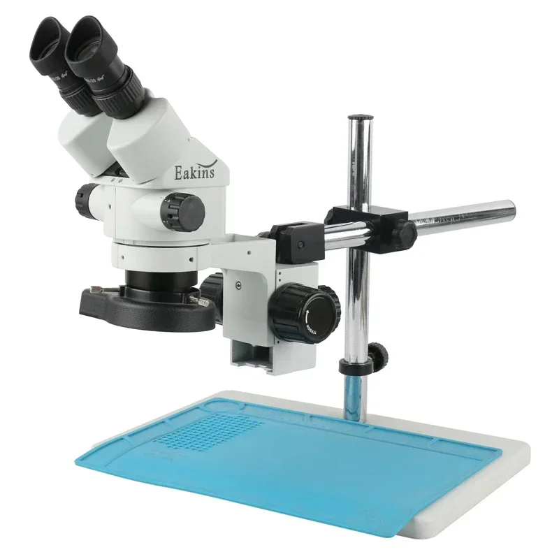 7-45X 3.5-90X Zoom Stereo Binocular Microscope 76mm Focusing Holder Big Size Base Stand For LAB Inspection Phone PCB Soldering