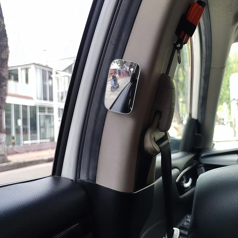 2 Pcs Rearview Mirror for Back Passenger HD Glass Wide Angle Convex Mirror Adjustable Car Blind Spot Rear View Mirror