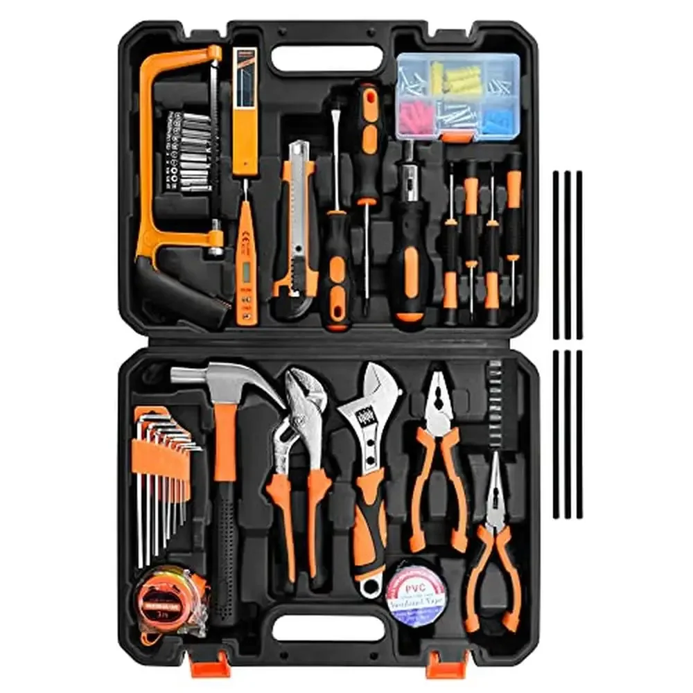 Complete Home Repair Tool Kit with 148 Pieces Sturdy Case and Essential Tools