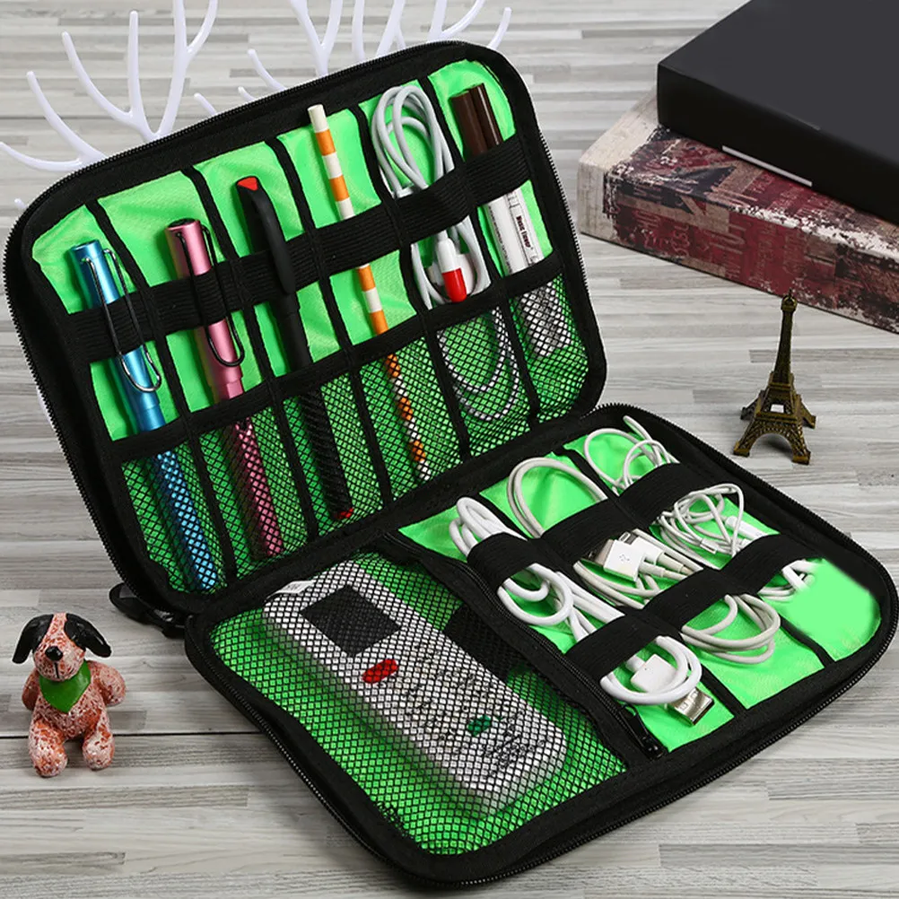 Large Capacity Electronics Organizer Bag for Cables Chargers Earphones Hard Drives Dust Water Scratch Resistant Travel Cord