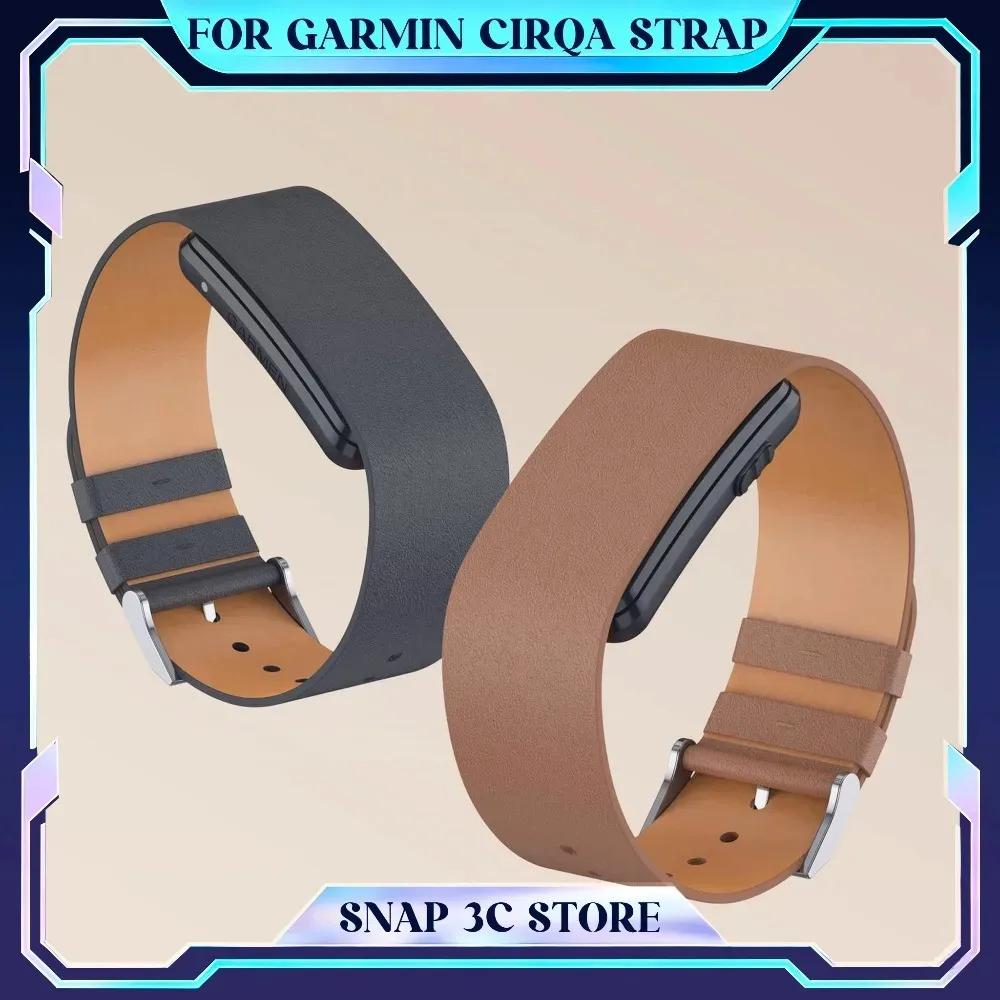 garmin-cirqa-genuine-leather-band-soft-luxury-watch-strap-business-replacement-wristband-smartwatch-accessories