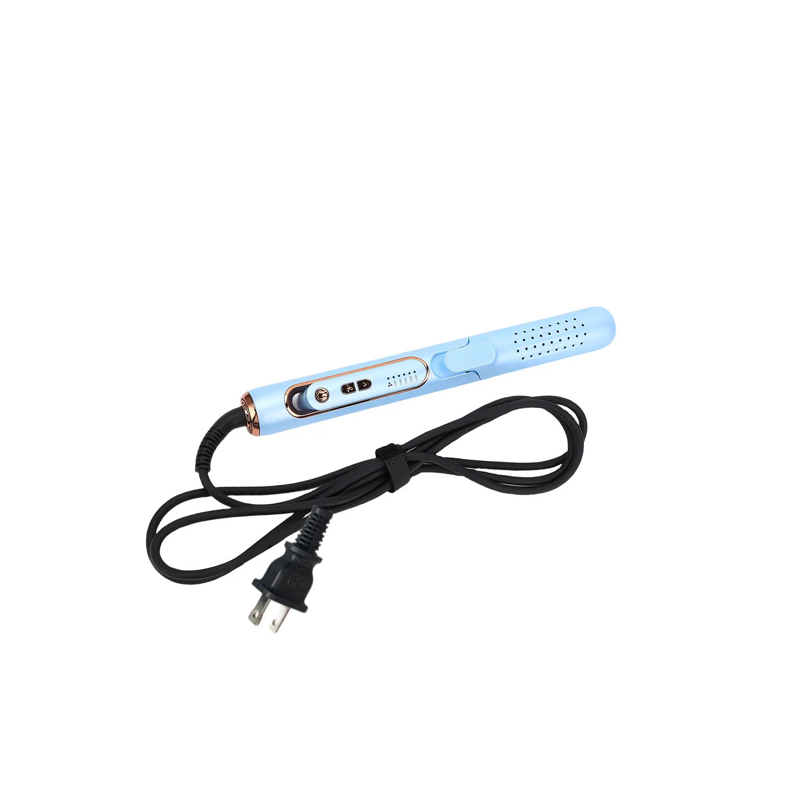 

Стайлер с воздушным потоком, выпрямитель для волос, бигуди, 43 Вт, синий Стайлер с двойным напряжением, профессиональный, 5 настроек температуры для домашнего использования