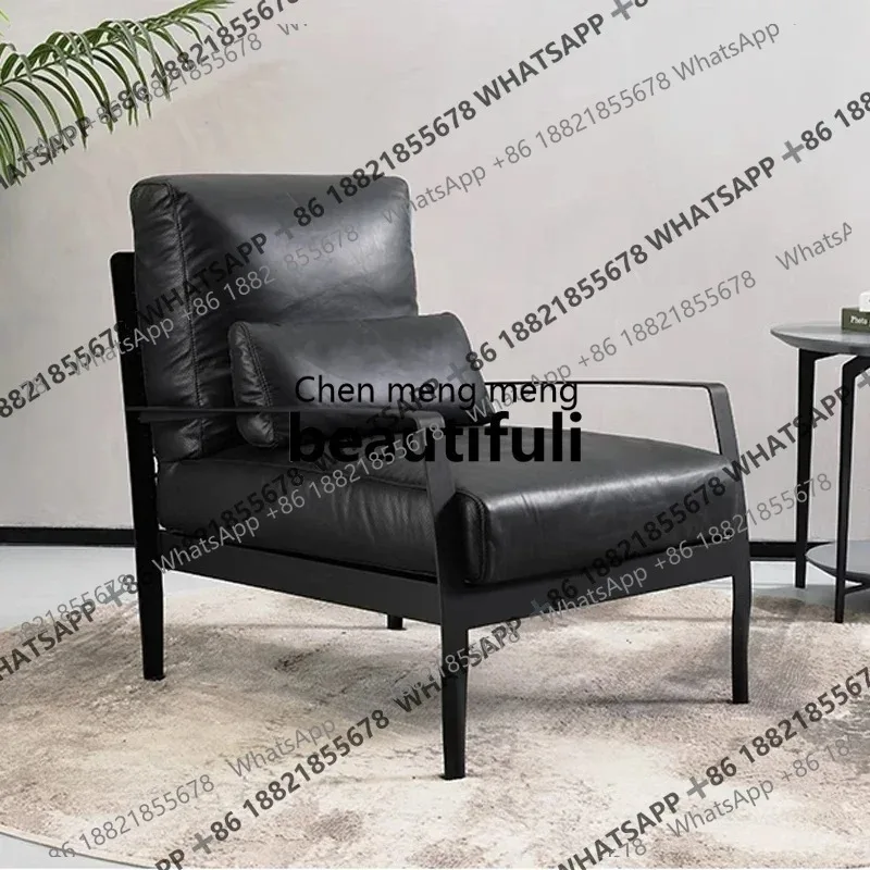 

Light luxury sofa chair, living room, leisure, bedroom leather recliner minimalist