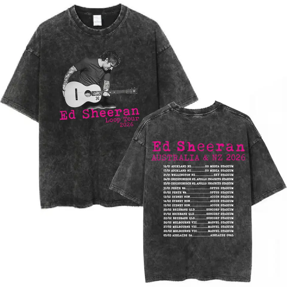 Ed Sheeran Loop Tour 2026 Black T-Shirt Men Women