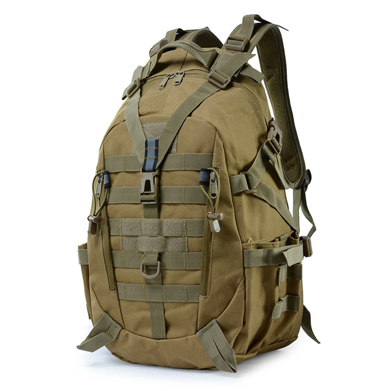 Mochila táctica militar para hombre, morral reflectante de 40L para acampar, senderismo, viajes al aire libre, Molle 3P, escalada